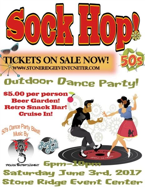 sock hop poster